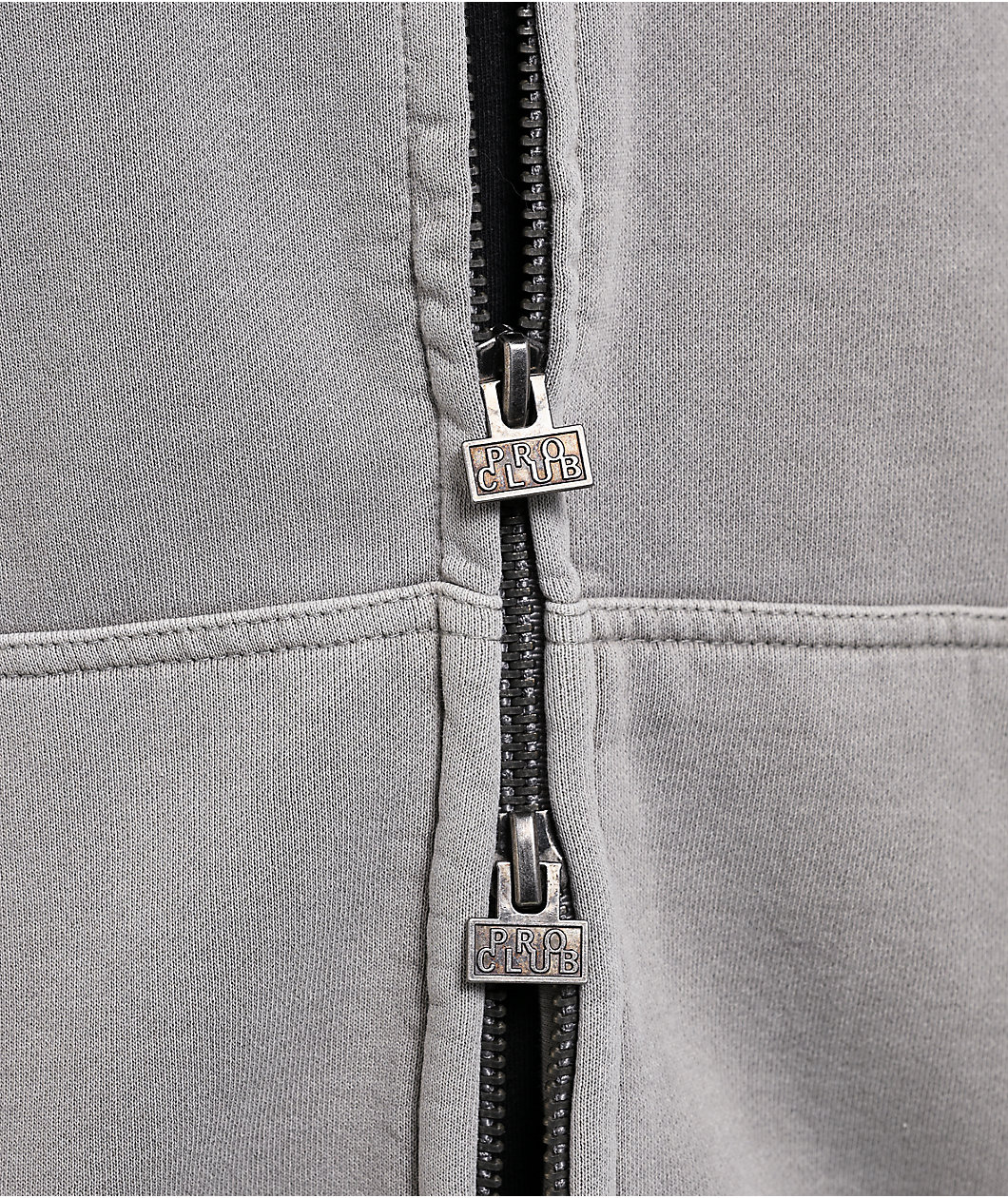 Pro Club Vintage Silver Wash Heavyweight Zip Hoodie