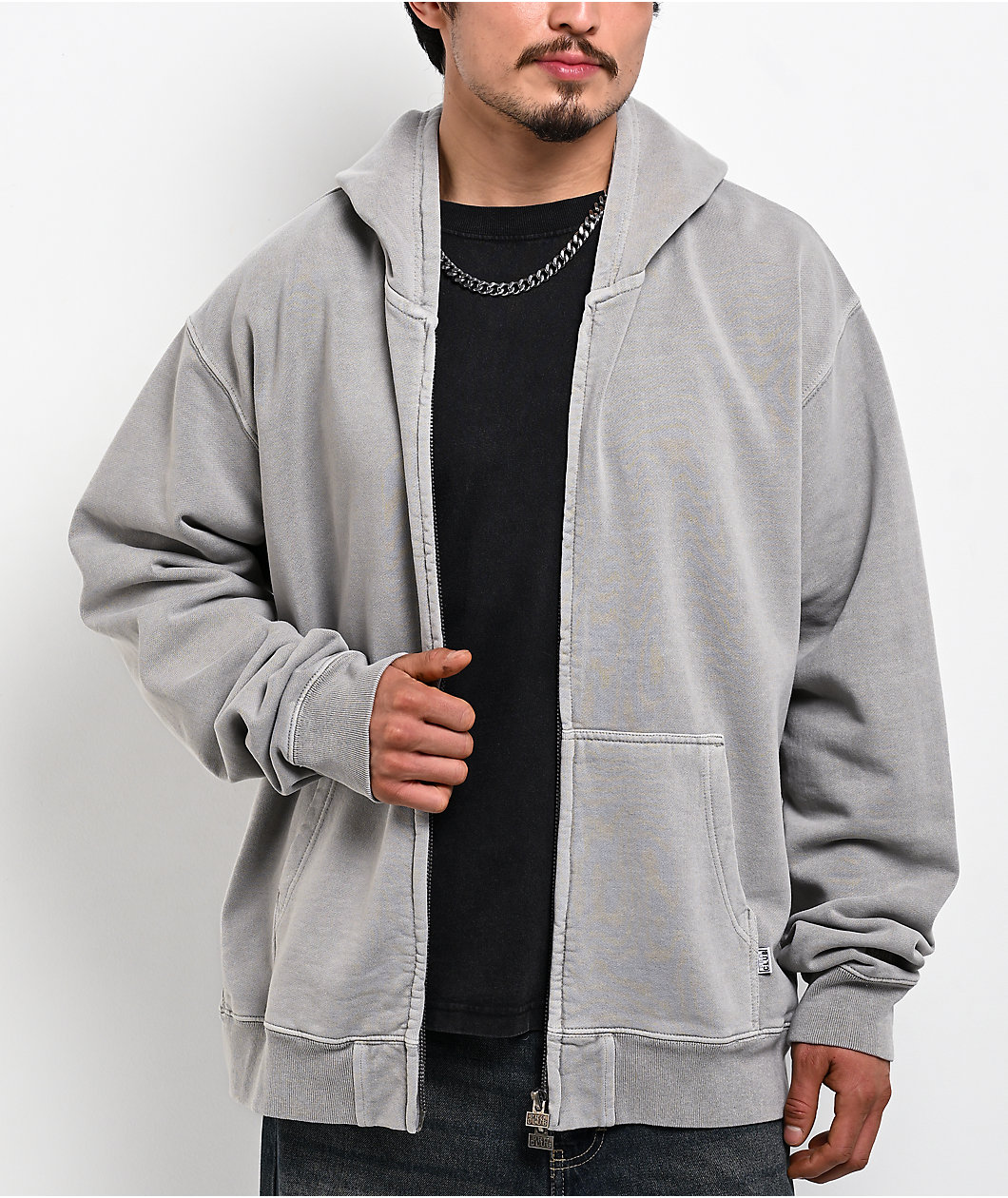 Pro Club Vintage Silver Wash Heavyweight  Zip Hoodie