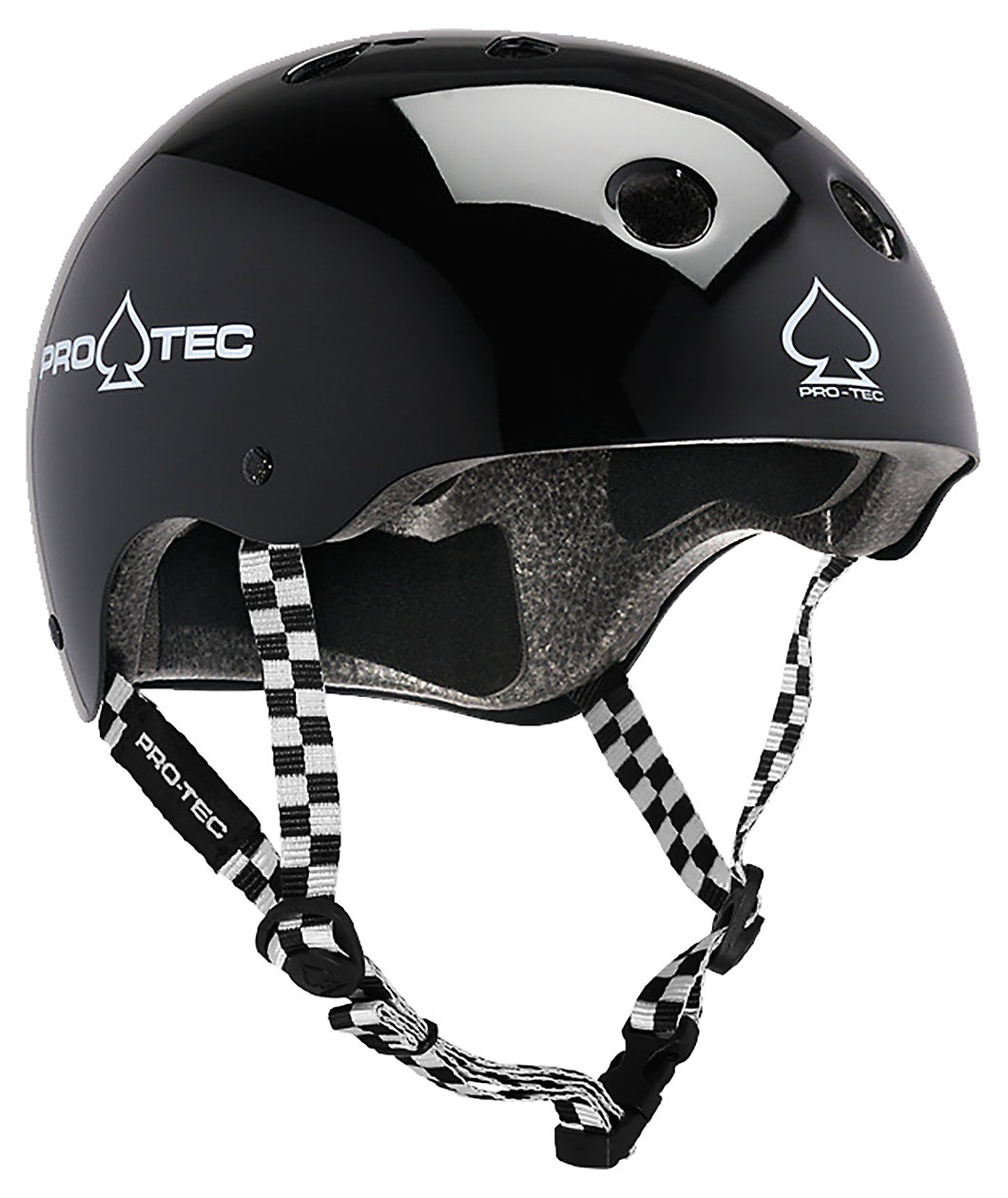 Pro-Tec Classic Black & Checkered Skateboard Helmet