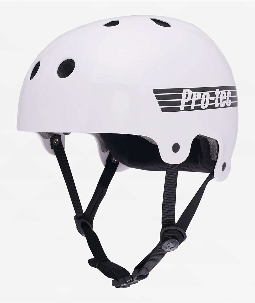 Pro-Tec Lasek CPSC Old School Gloss White Skateboard Helmet