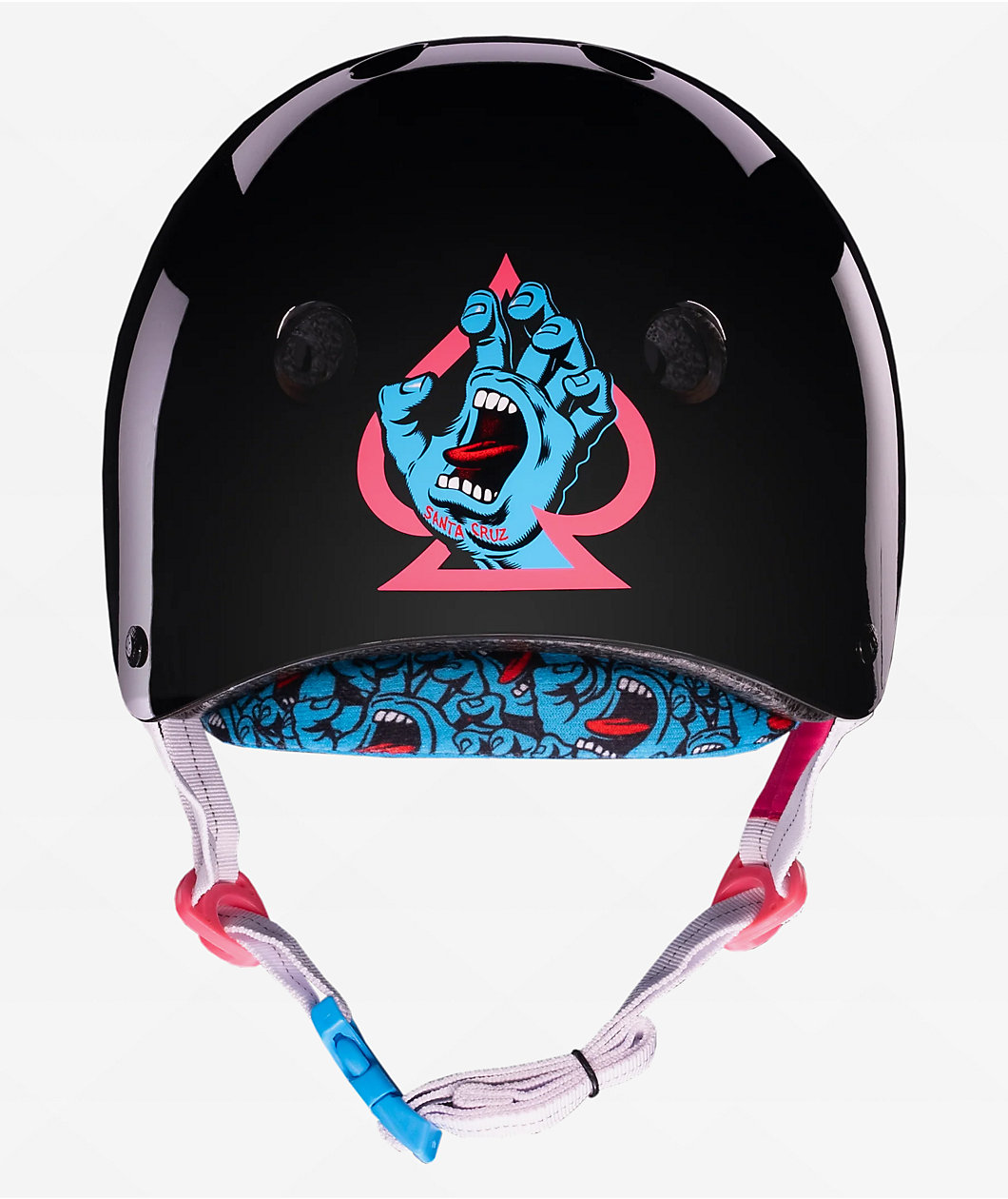 Pro-Tec x Santa Cruz Low Pro Certified Gloss Black Skateboard Helmet