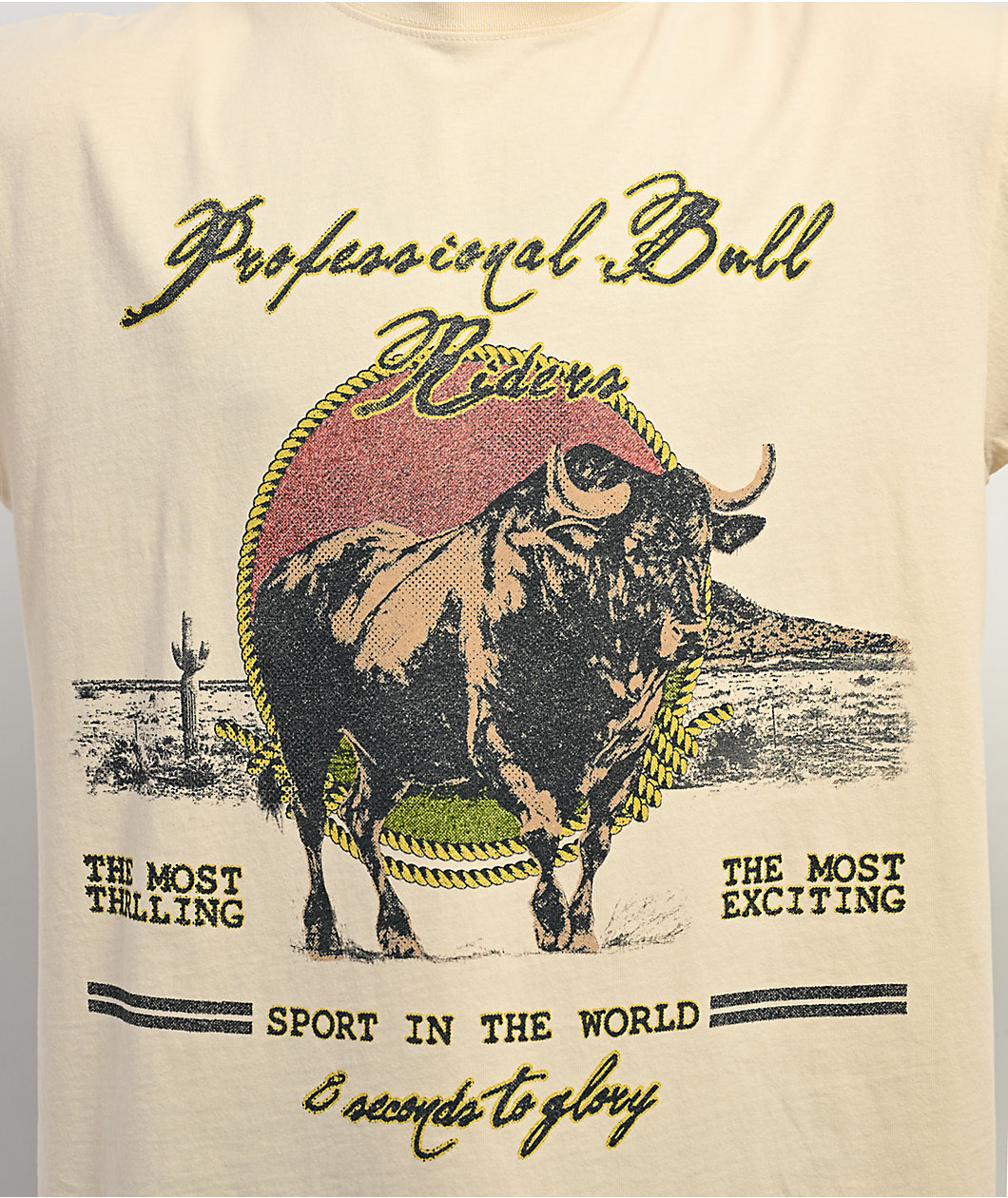 Professional Bull Riders Rise And Run Cream T-Shirt