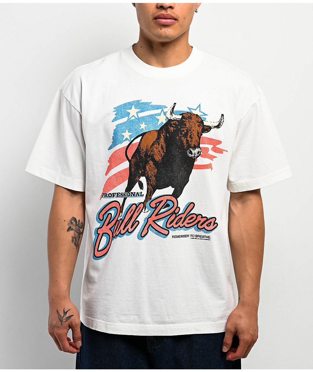 Professional Bull Riders Which Way White T-Shirt