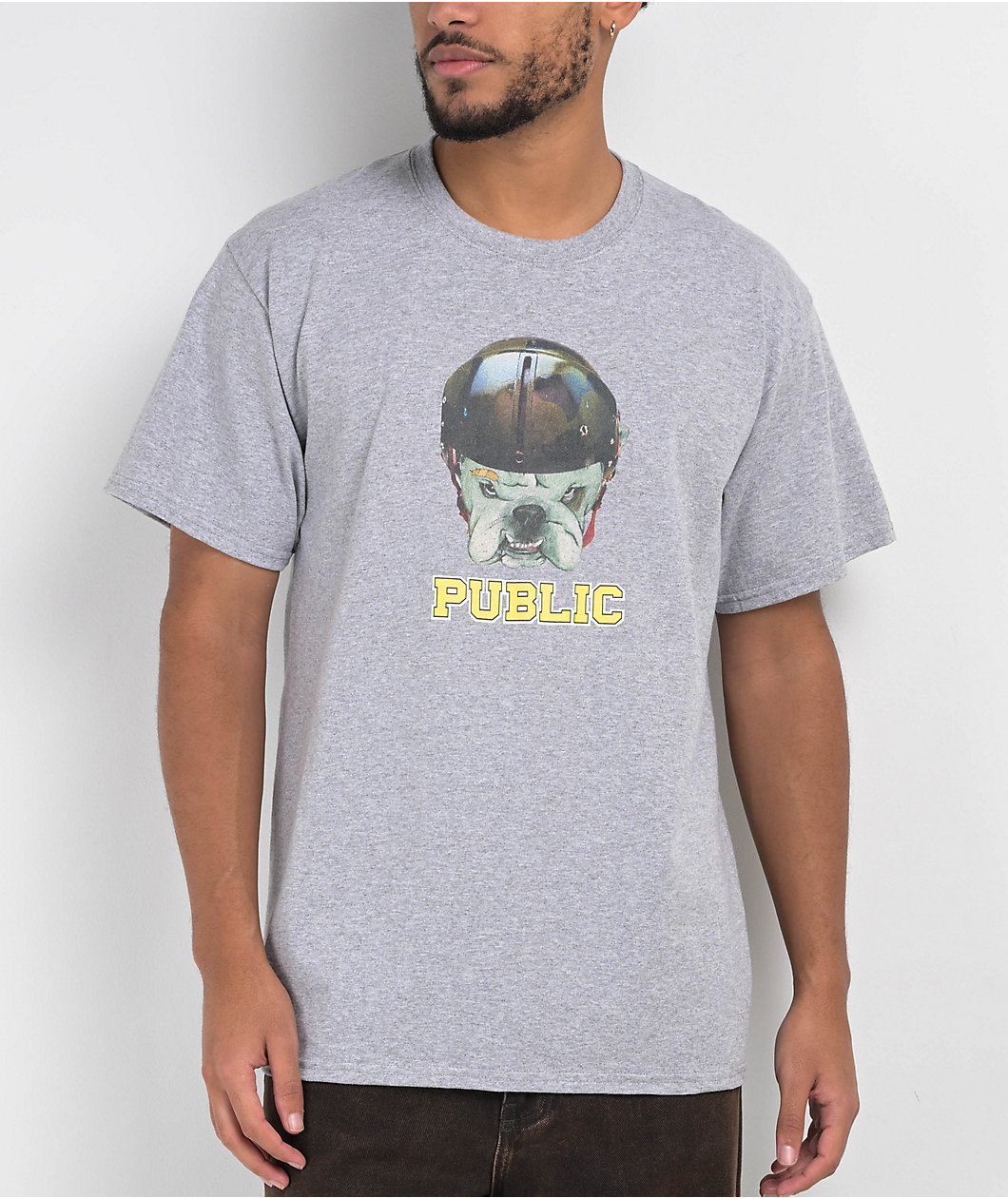 Public Bulldog Grey T-Shirt