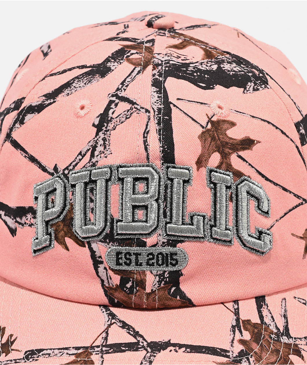 Public College Pink Camo Snapback Hat