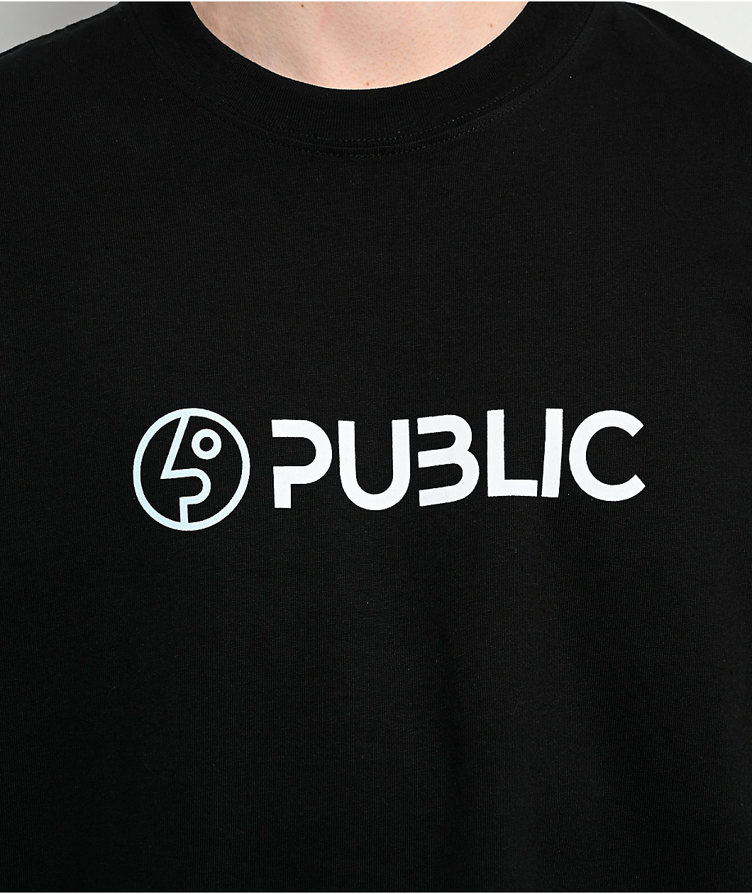Public Logo Black T-Shirt