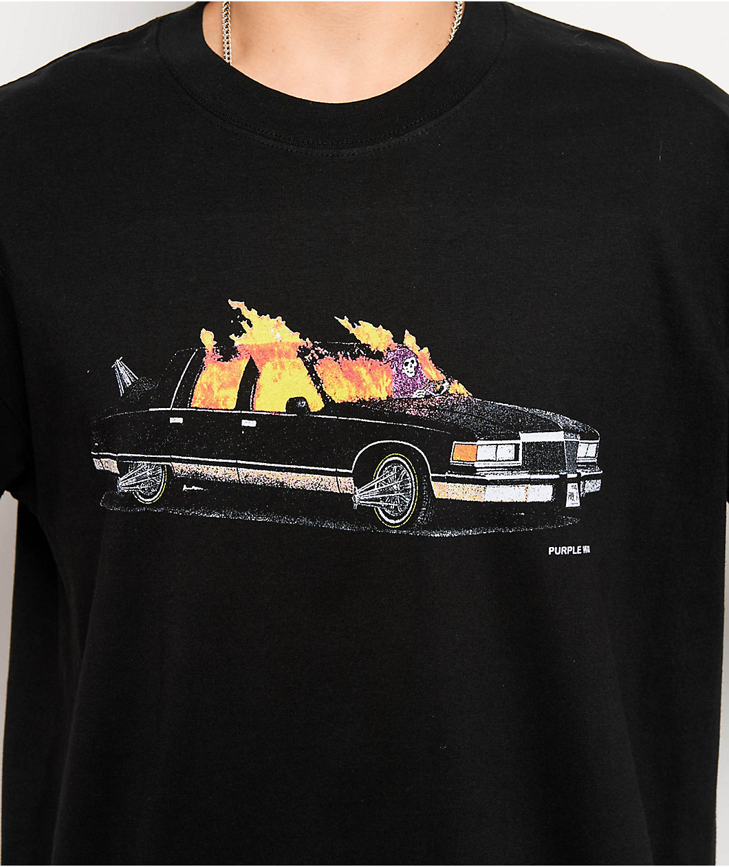 Purple Wax Highway To Hell Black T-Shirt
