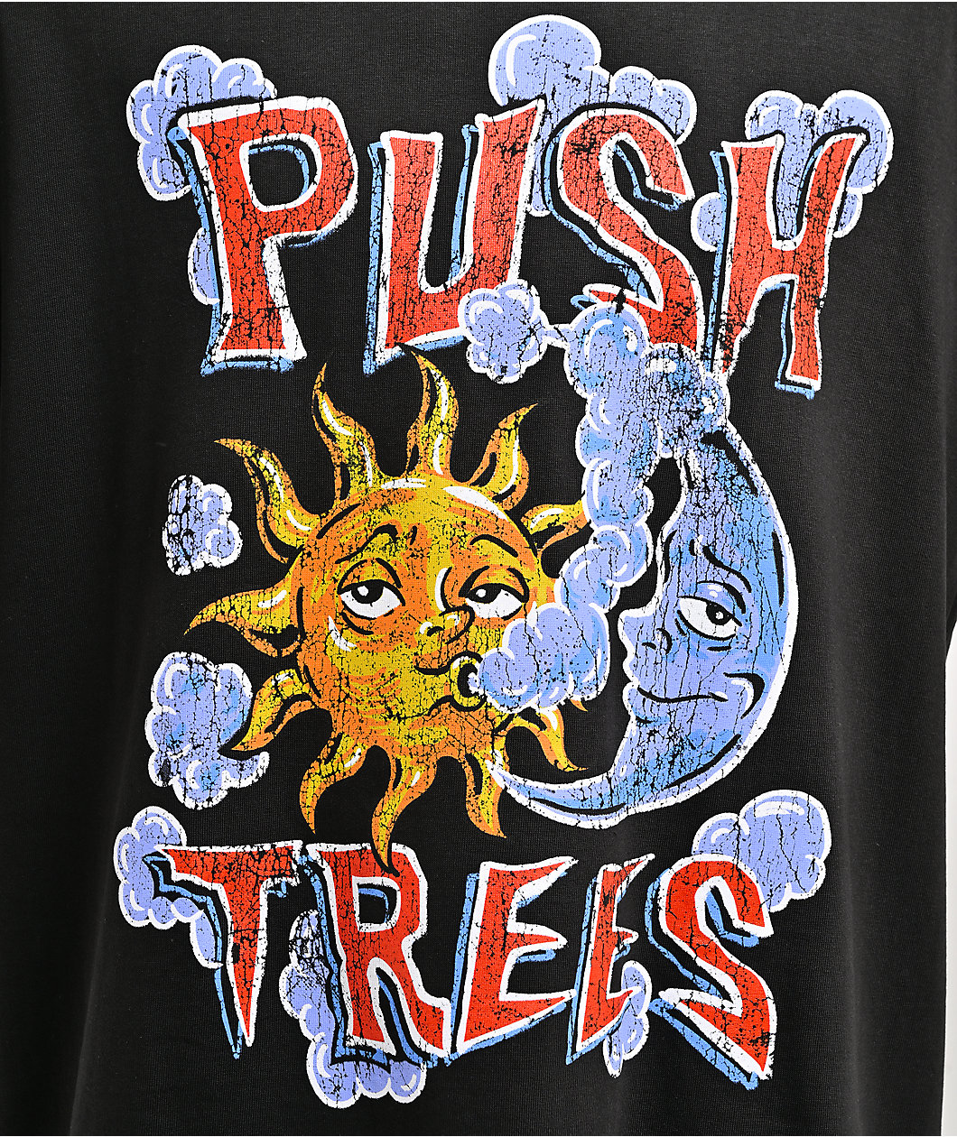 Push Trees Day & Night Black T-Shirt