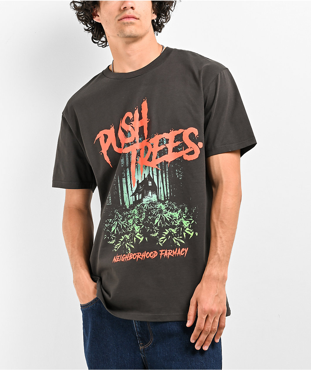 Push Trees Farmacy Charcoal T-Shirt