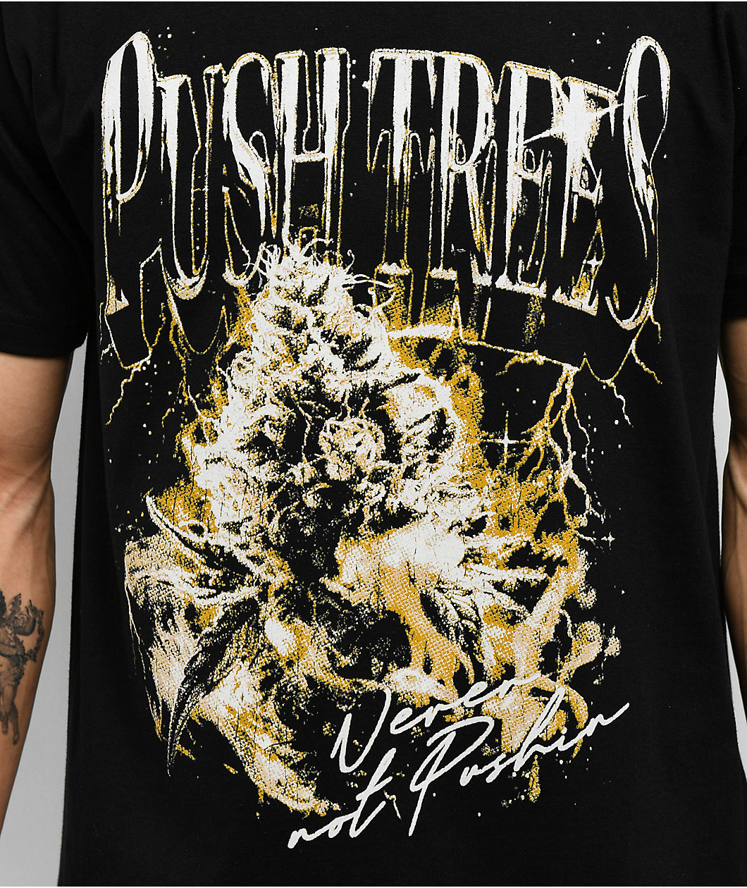 Push Trees Rapper Weed Black T-Shirt