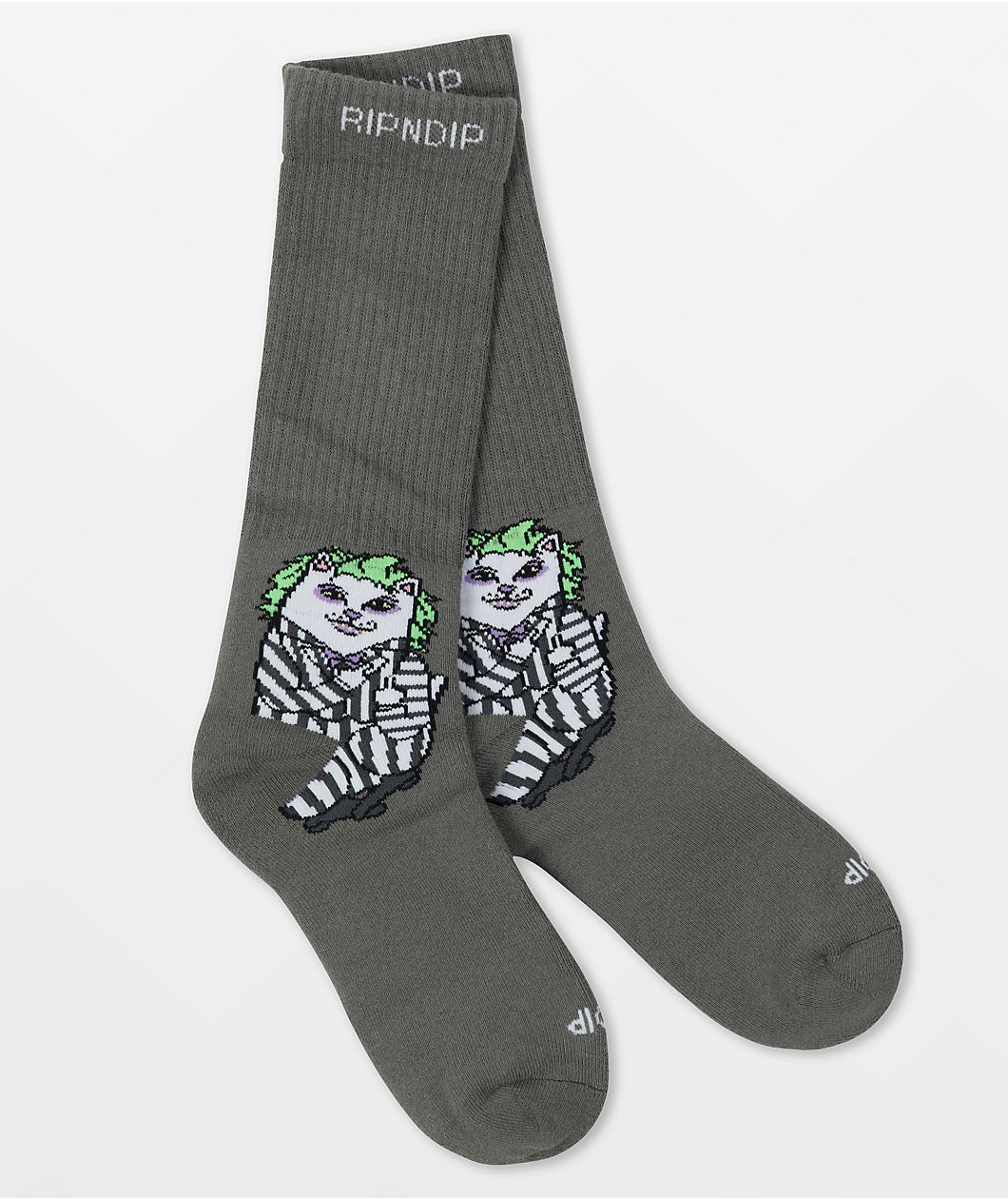 RIPNDIP Bug Drank Nerm Grey Crew Socks