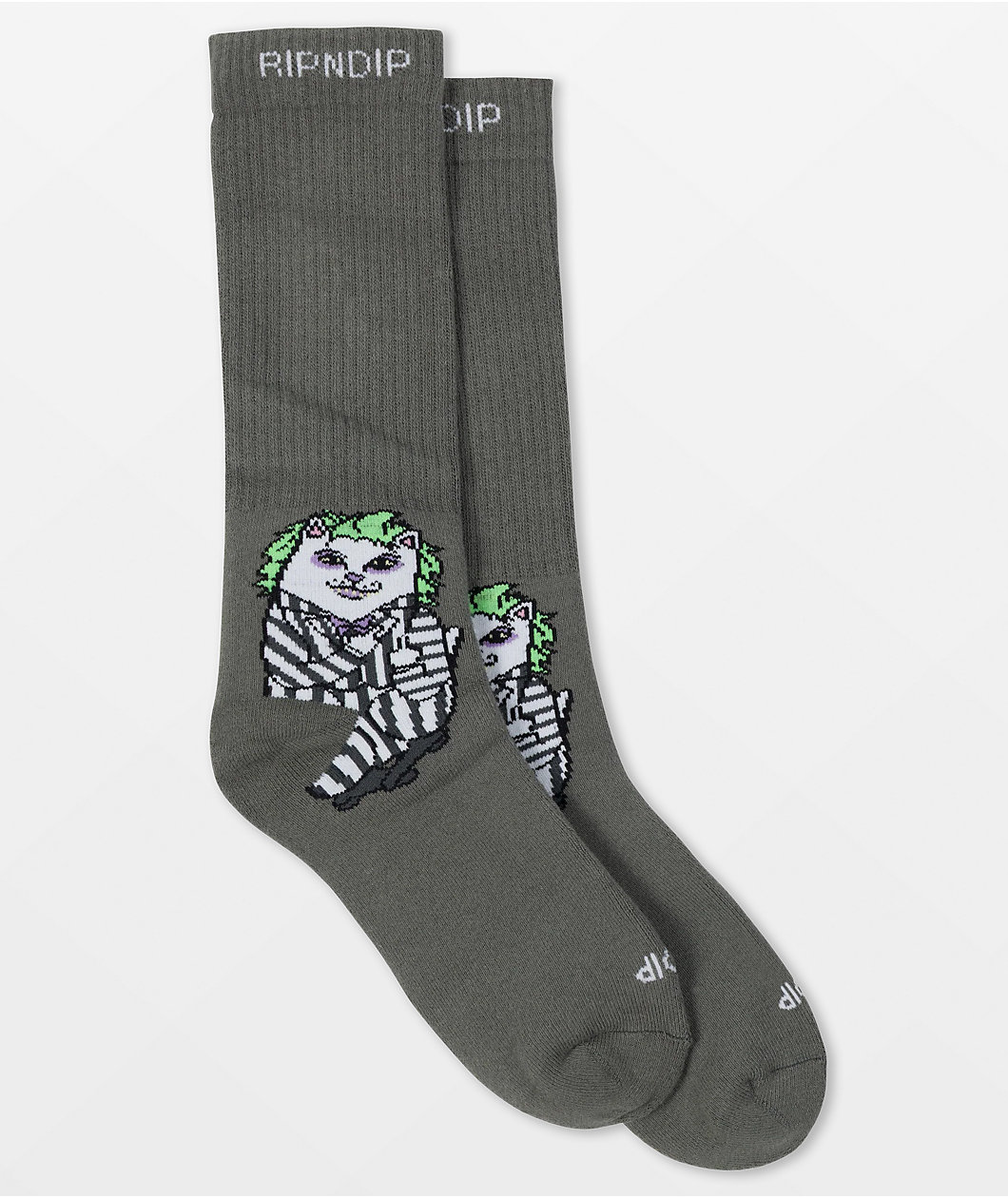RIPNDIP Bug Drank Nerm Grey Crew Socks
