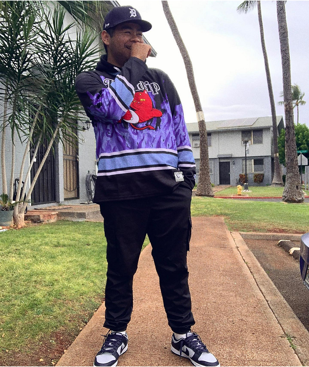 RIPNDIP Devil Baby Black & Blue Hockey Jersey