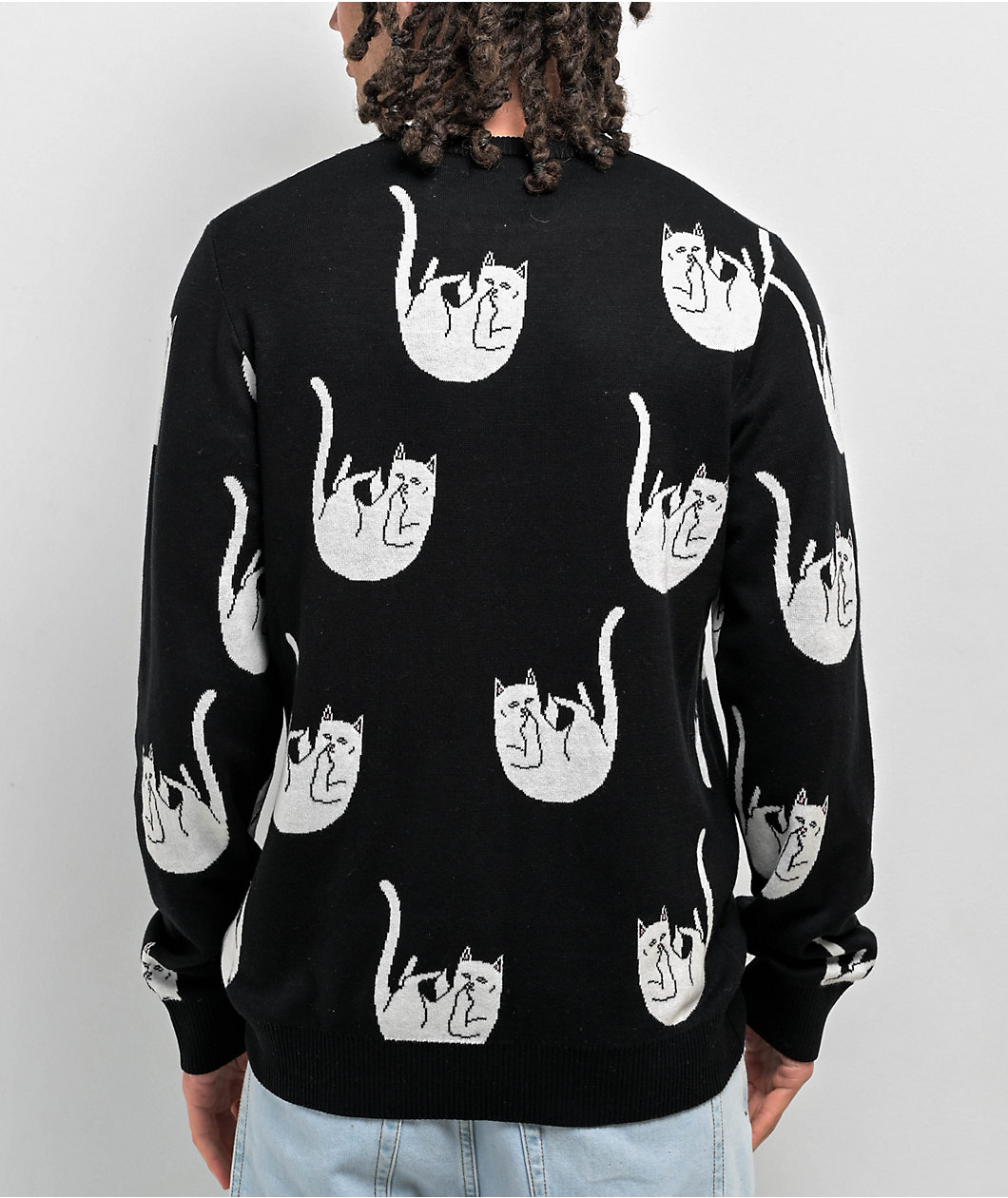 RIPNDIP Falling Nerm Black Knit Sweater