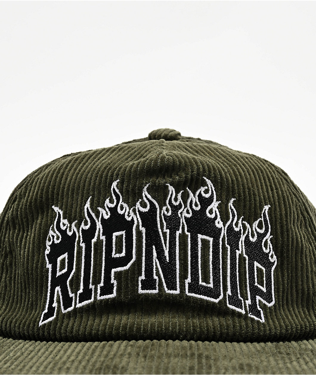 RIPNDIP Fire Spirit Green Corduroy Snapback