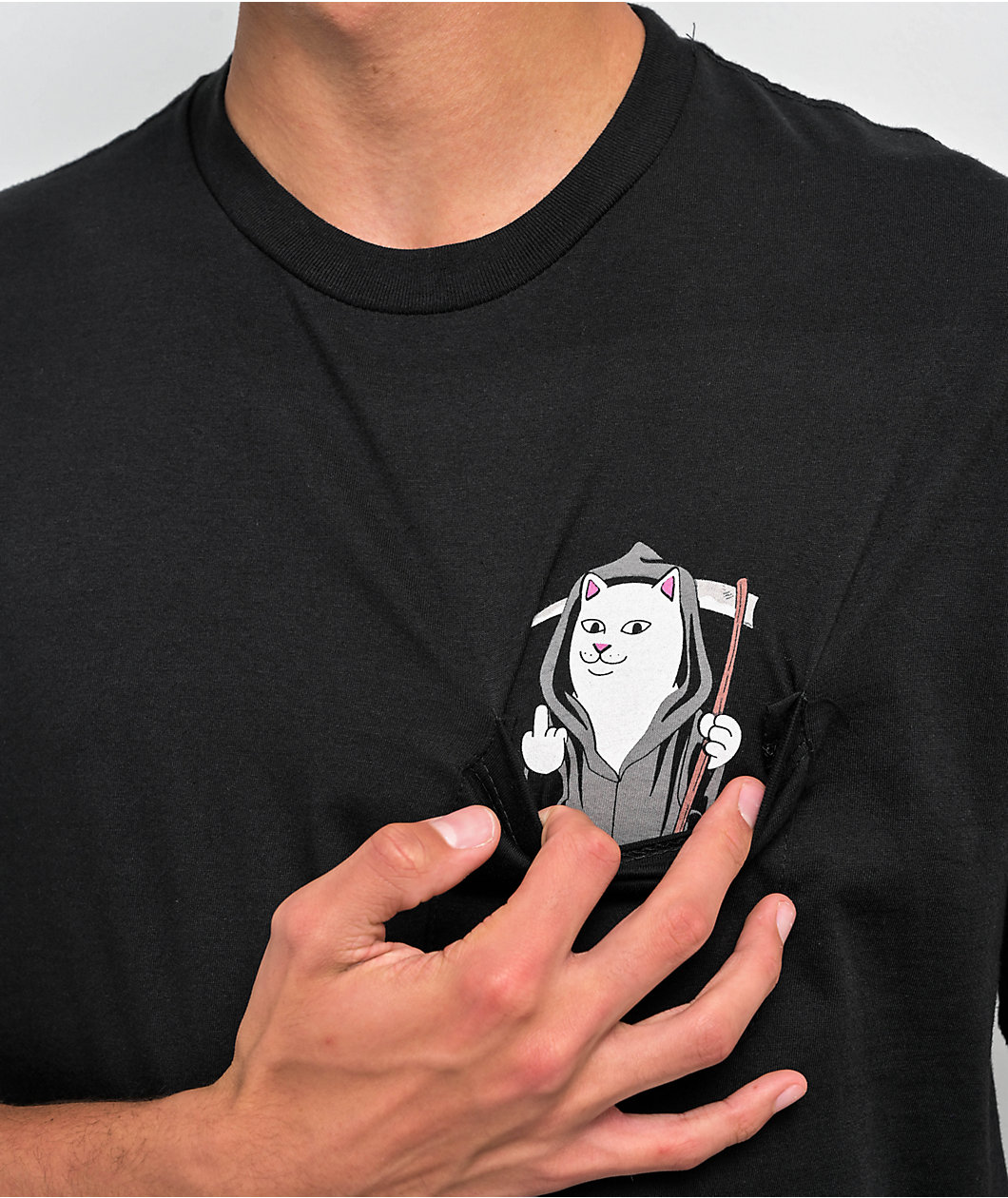 RIPNDIP Grim Nermer Black Pocket T-Shirt