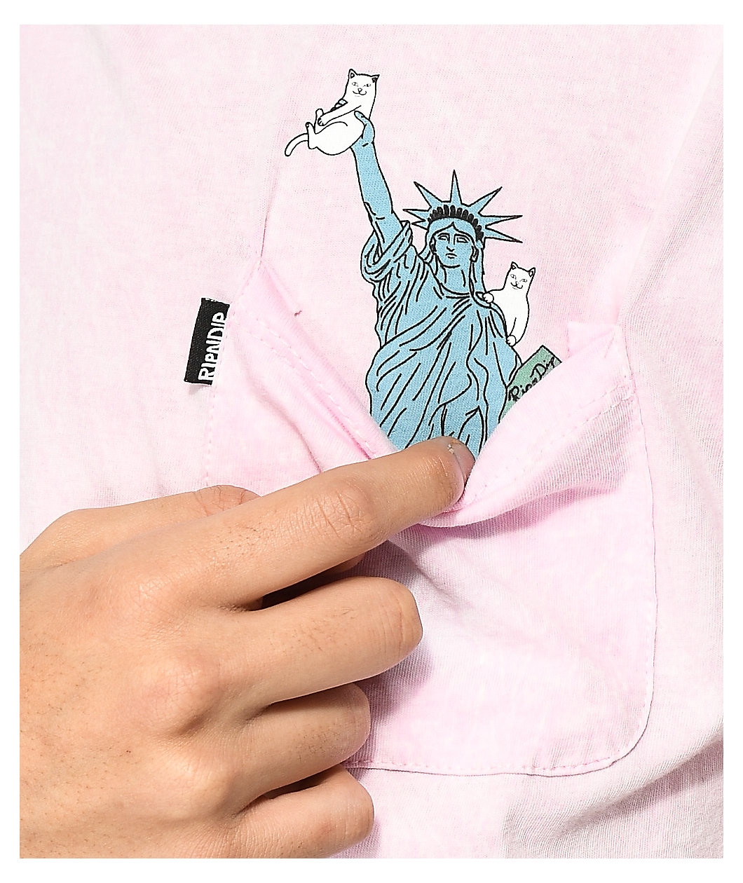 RIPNDIP Liberty Pink Mineral Wash T-Shirt