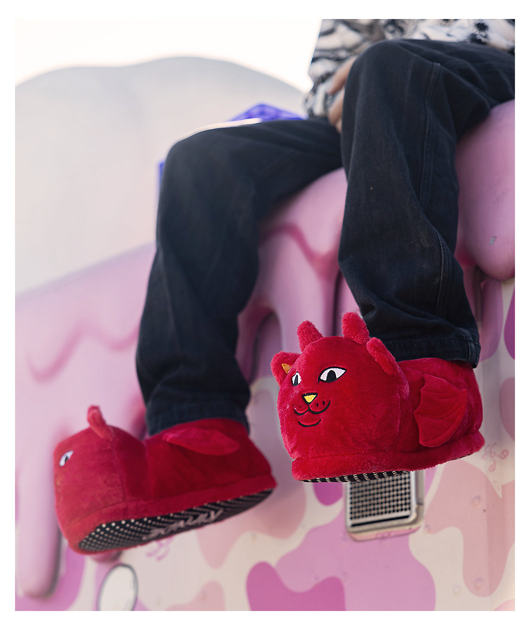 RIPNDIP Lord Devil Plush Red Slippers