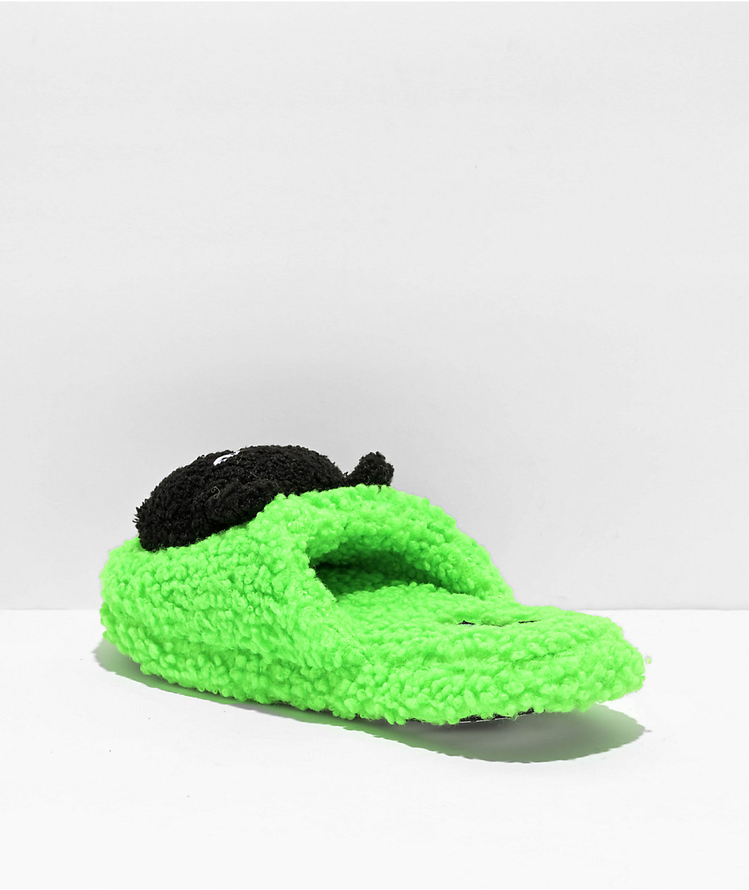 RIPNDIP Lord Jerm Face Plush Green Slippers