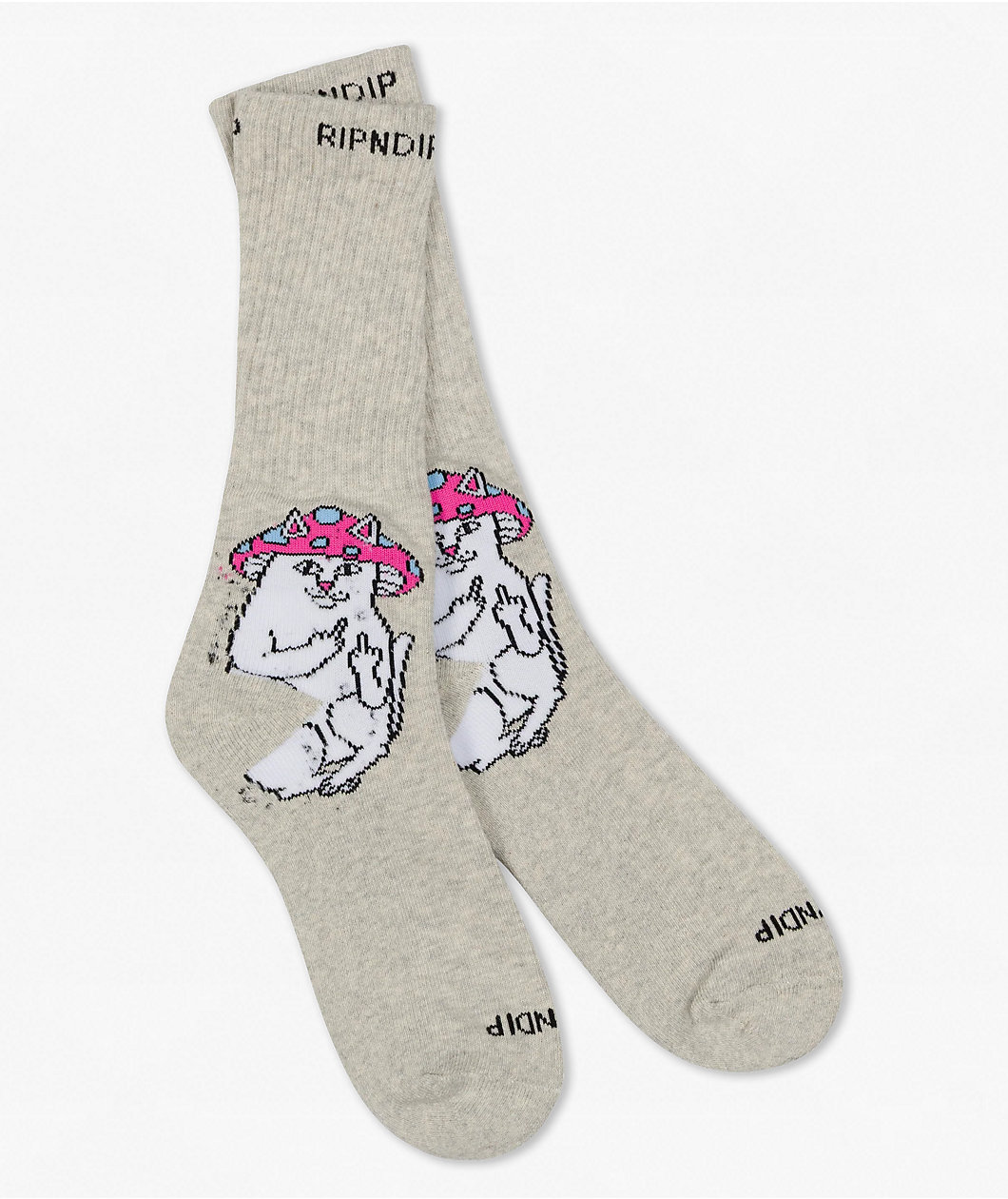 RIPNDIP Lord Mushy Grey Crew Socks