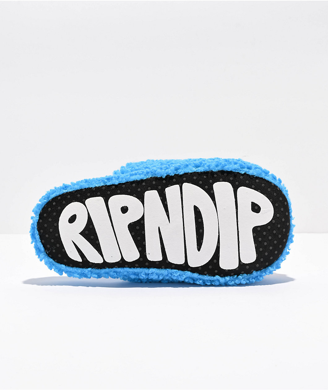 RIPNDIP Lord Nerm Face Plush Blue Slippers