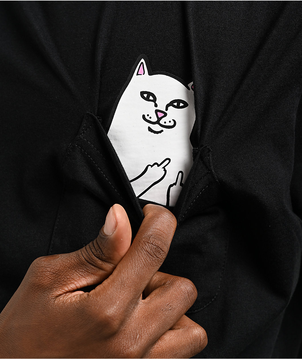 RIPNDIP Lord Nermal Black Pocket T-Shirt