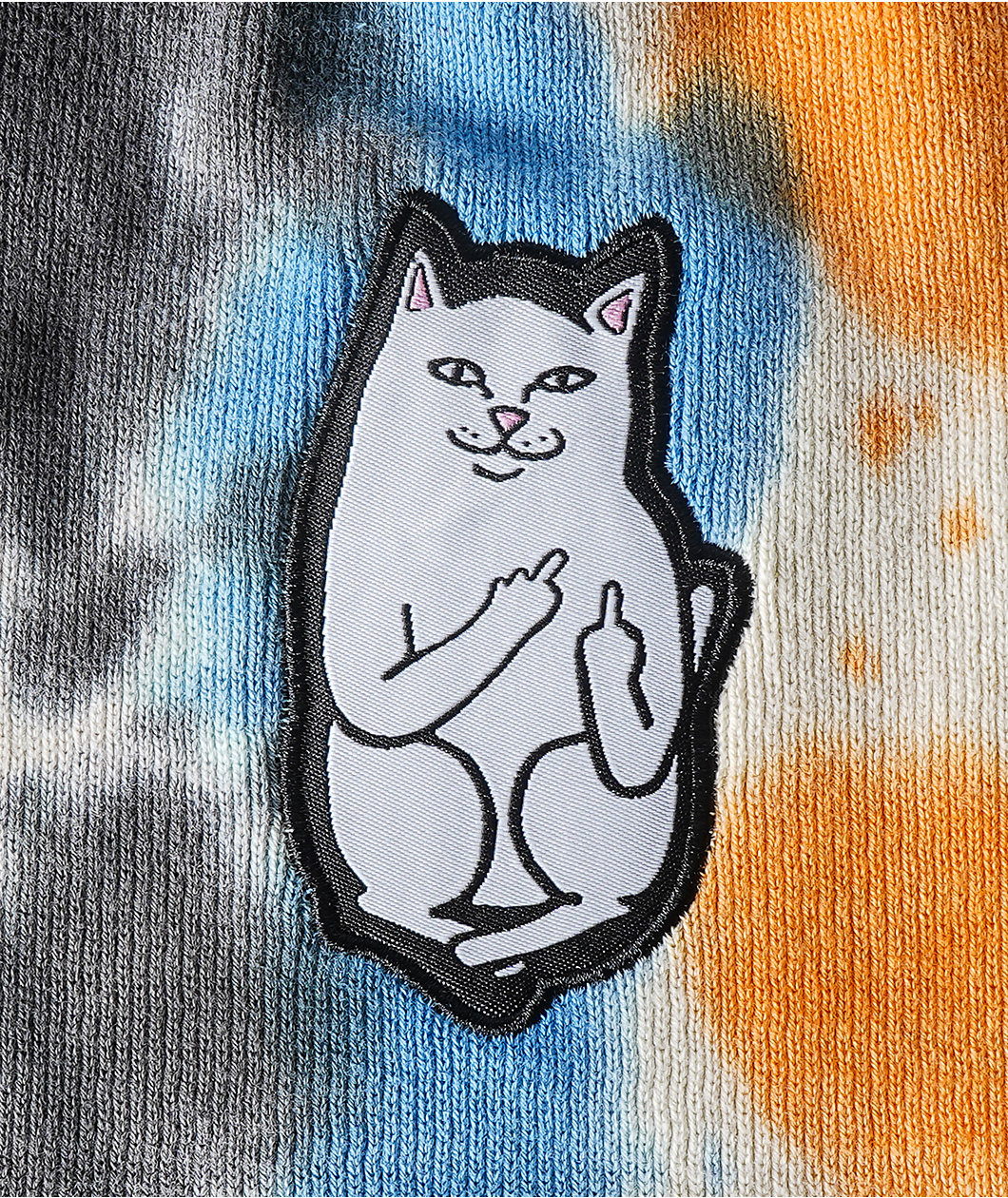 RIPNDIP Lord Nermal Blue, Orange & Black Tie Dye Beanie