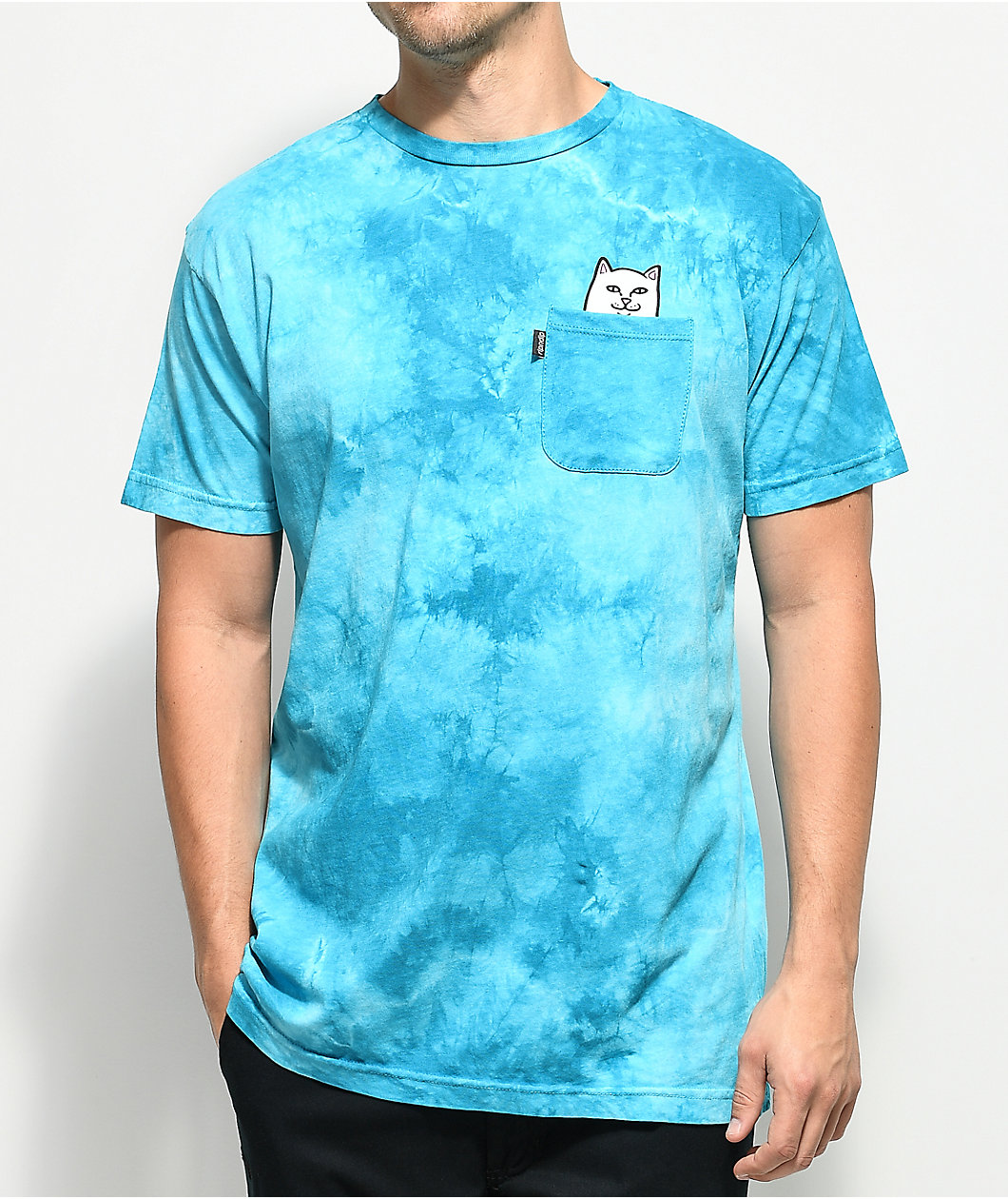 RIPNDIP Lord Nermal Blue Washed Pocket T-Shirt