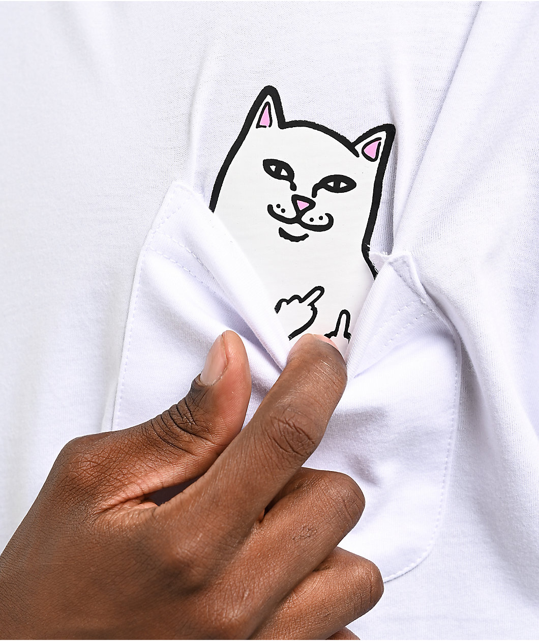 RIPNDIP Lord Nermal White Pocket T-Shirt