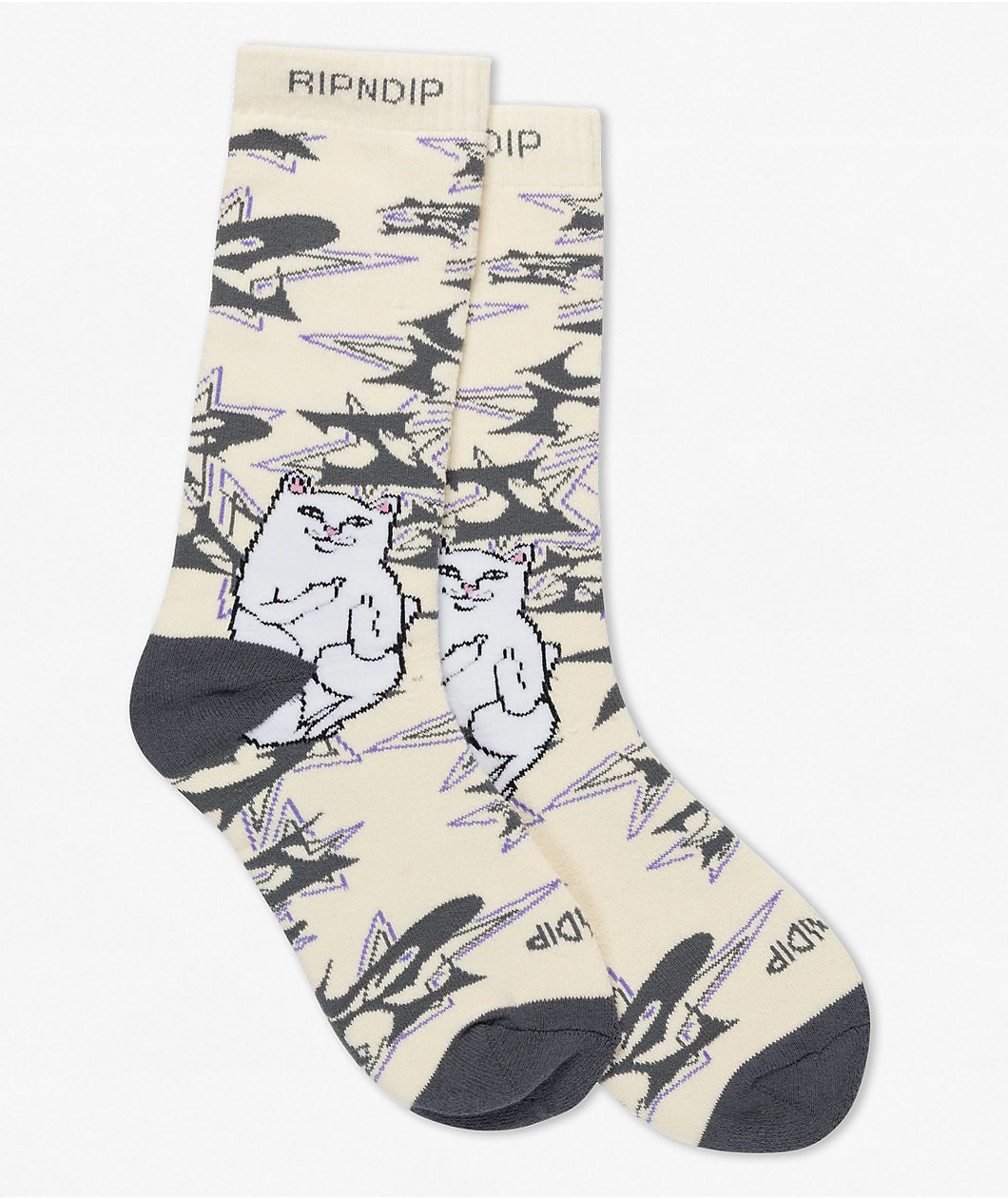 RIPNDIP Lord Nermal Wire Bone Crew Socks