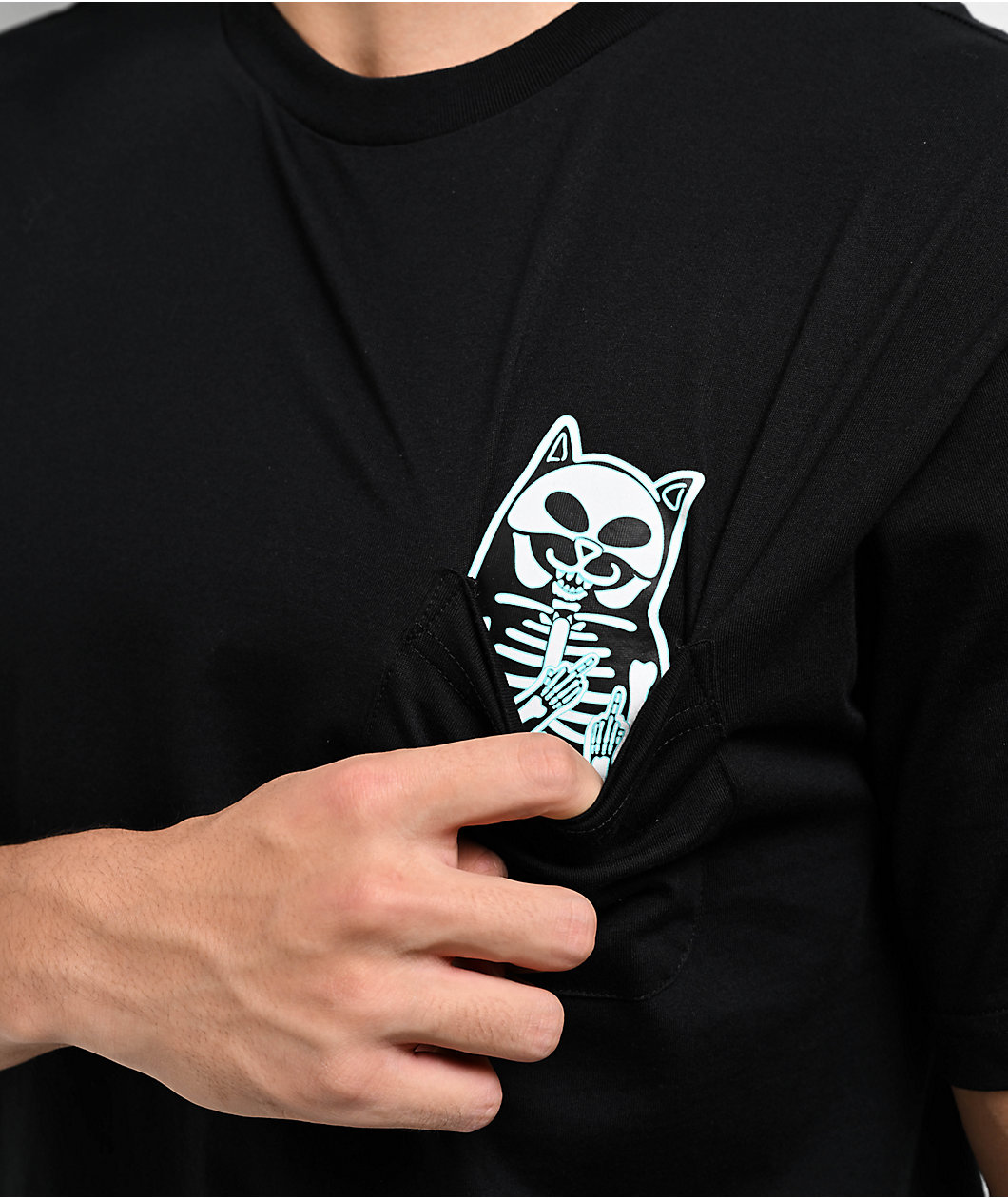 RIPNDIP Lord Skelly Black Pocket T-Shirt