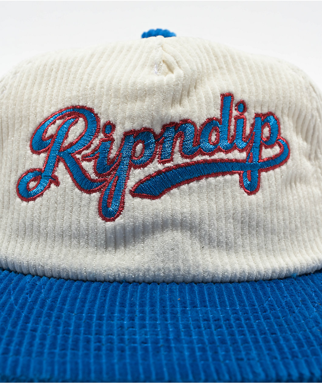 RIPNDIP Los RIPNDIP White Corduroy Snapback Hat