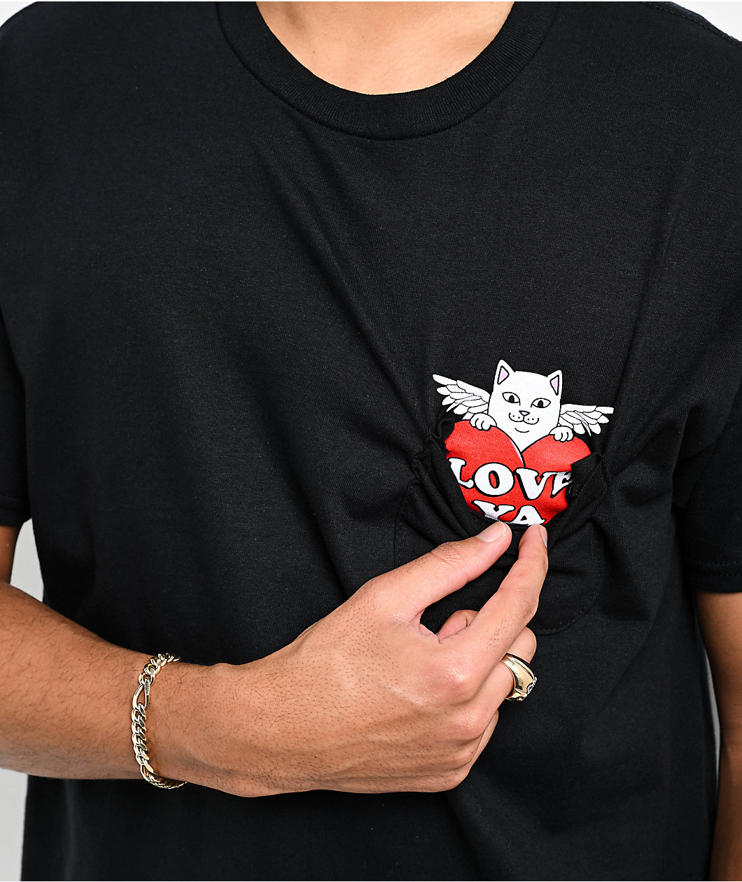 RIPNDIP Love Ya Black Pocket T-Shirt