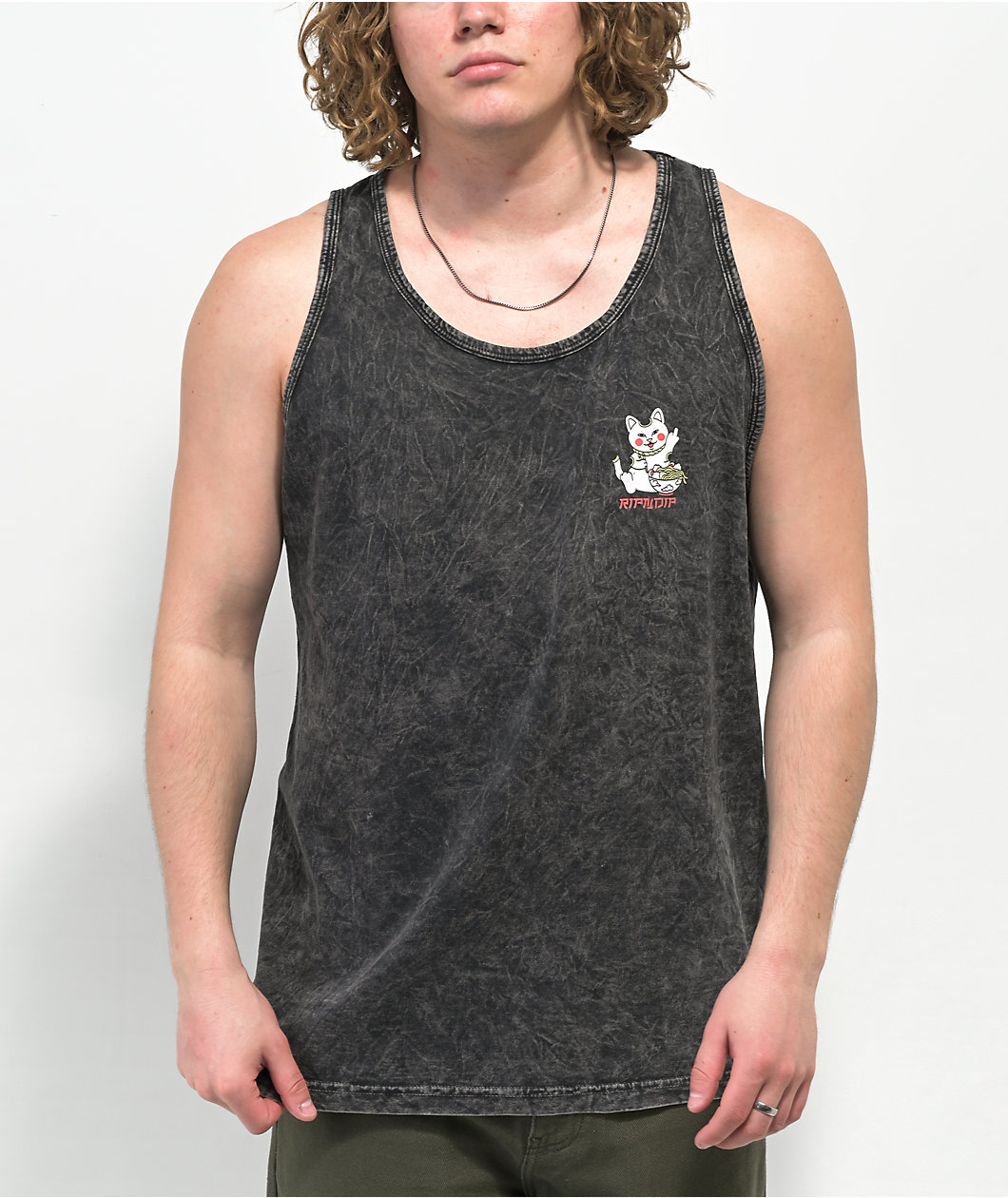 RIPNDIP Lucky Nerm Black Wash Tank Top