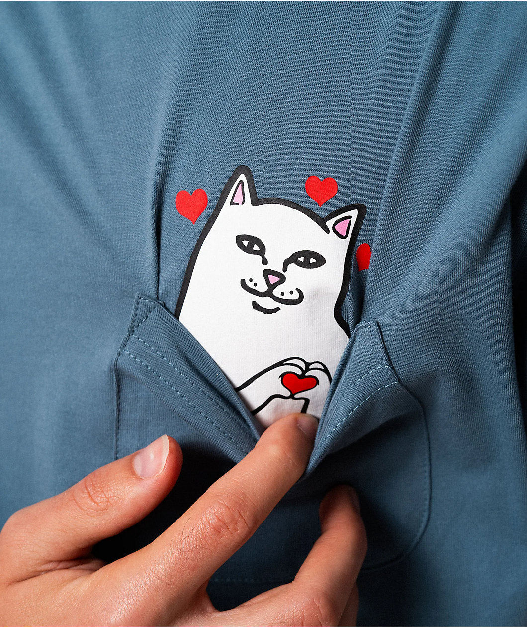RIPNDIP Nermal Loves Slate Pocket T-Shirt