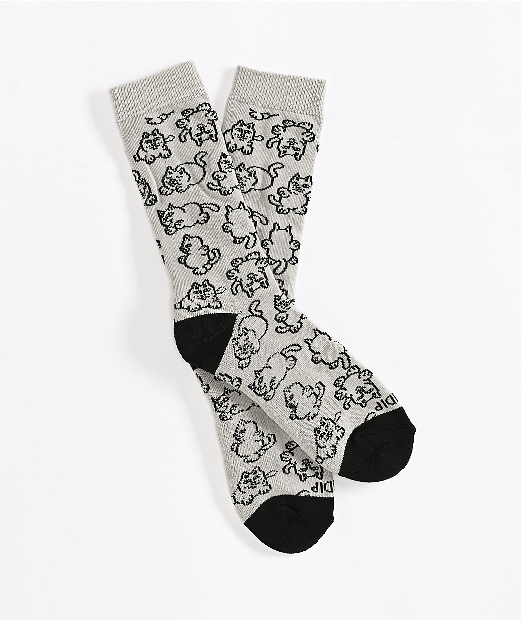 RIPNDIP Nermie Buddies Grey Crew Socks