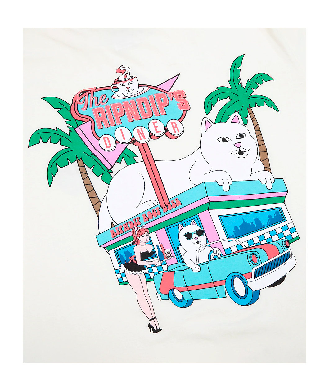 RIPNDIP Nerms Diner Natural T-Shirt