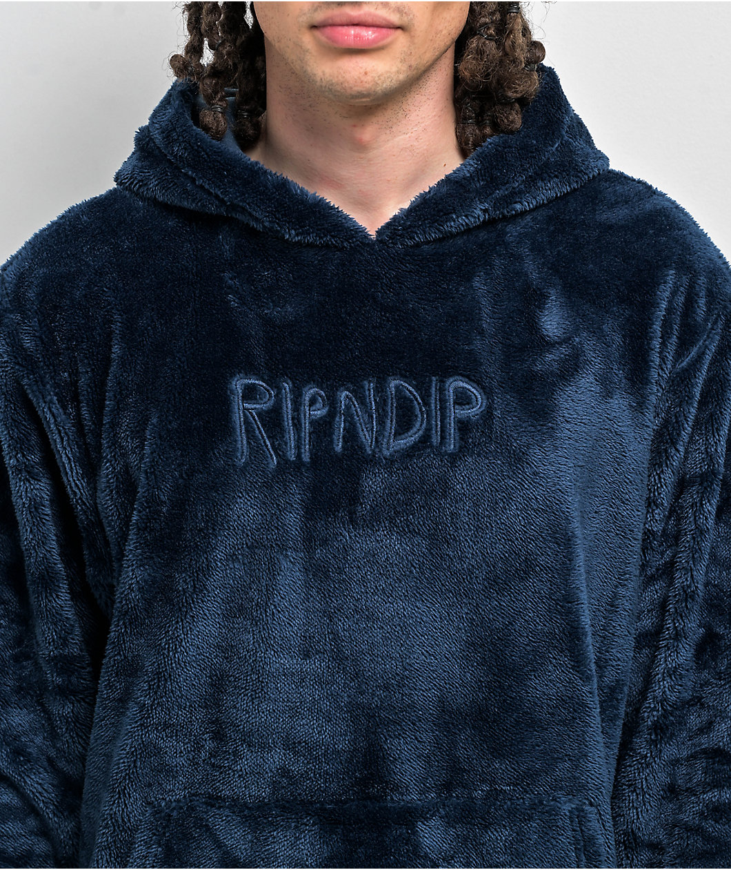 RIPNDIP OG Sherpa Blue Hoodie