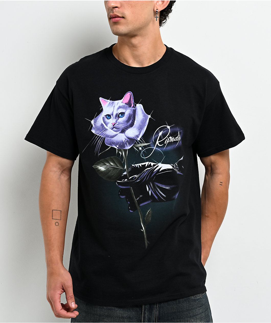 RIPNDIP Rose Black T-Shirt
