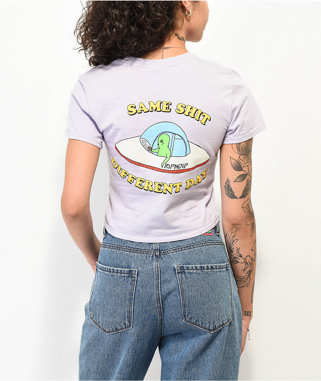 RIPNDIP Same Shit Different Day Lavender Baby T-Shirt