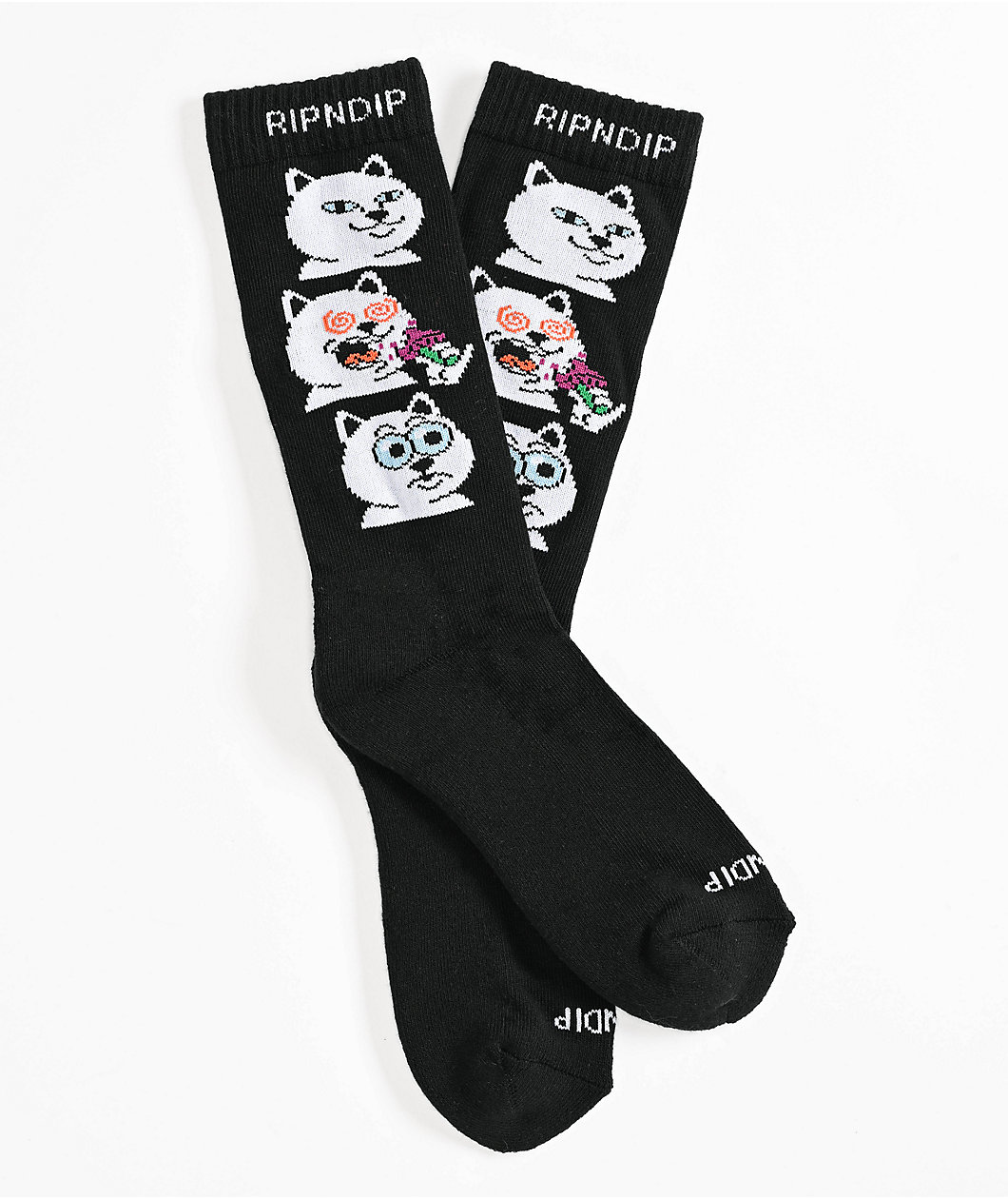 RIPNDIP Shroom Diet Black Crew Socks