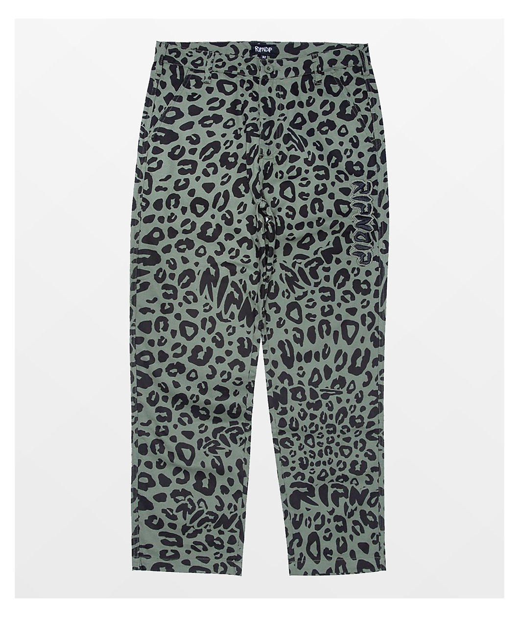 RIPNDIP Spotted Olive & Black Twill Chino Pants