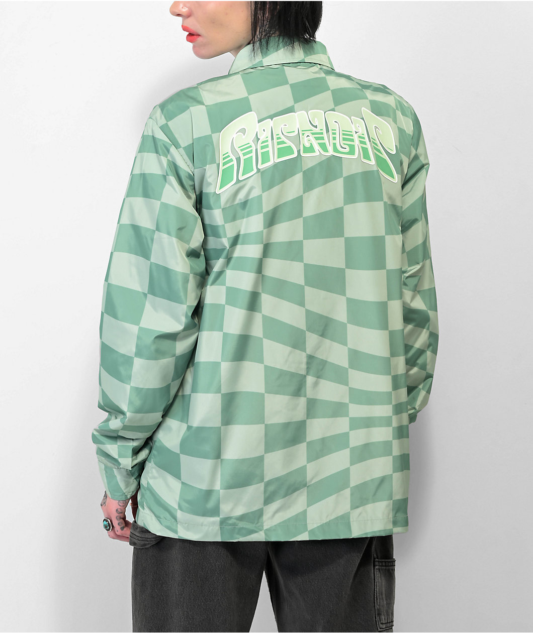 RIPNDIP Teal Checkered Coaches Jacket