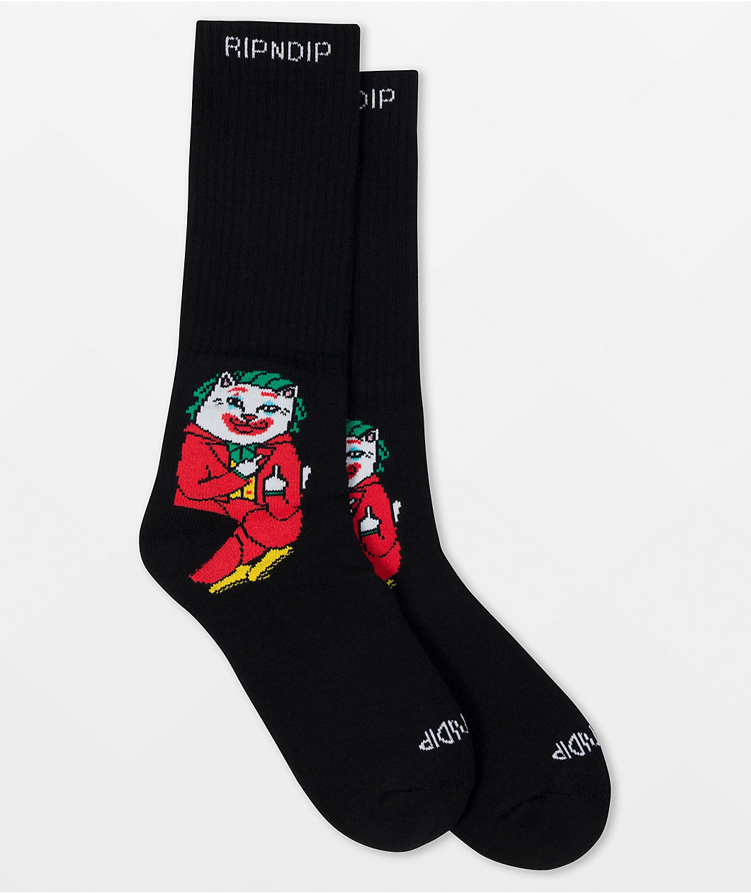 RIPNDIP Why So Nermal? Black Crew Socks