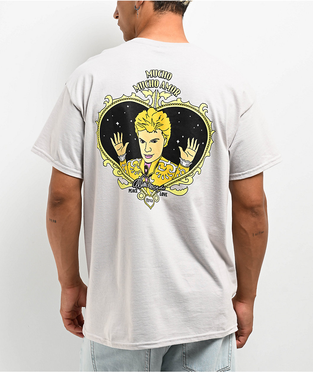 RIPNDIP x Walter Mercado Mucho Mucho Amour Grey T-Shirt