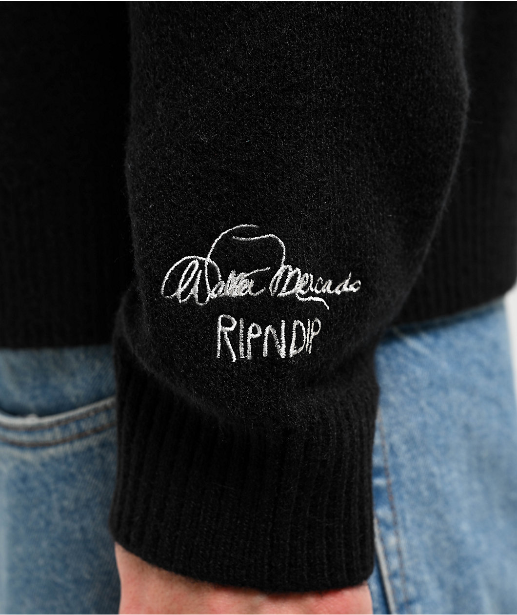 RIPNDIP x Walter Mercado Muerte Black Sweater