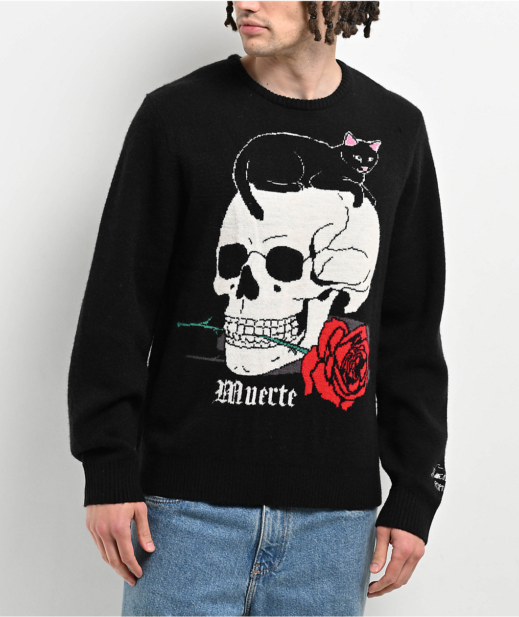 RIPNDIP x Walter Mercado Muerte Black Sweater