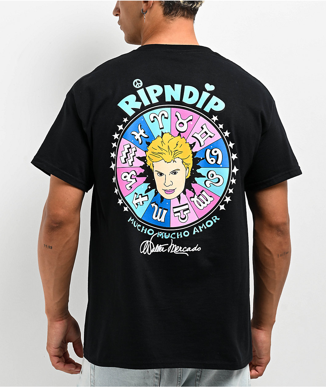 RIPNDIP x Walter Mercado Zodiac Mucho Black T-Shirt