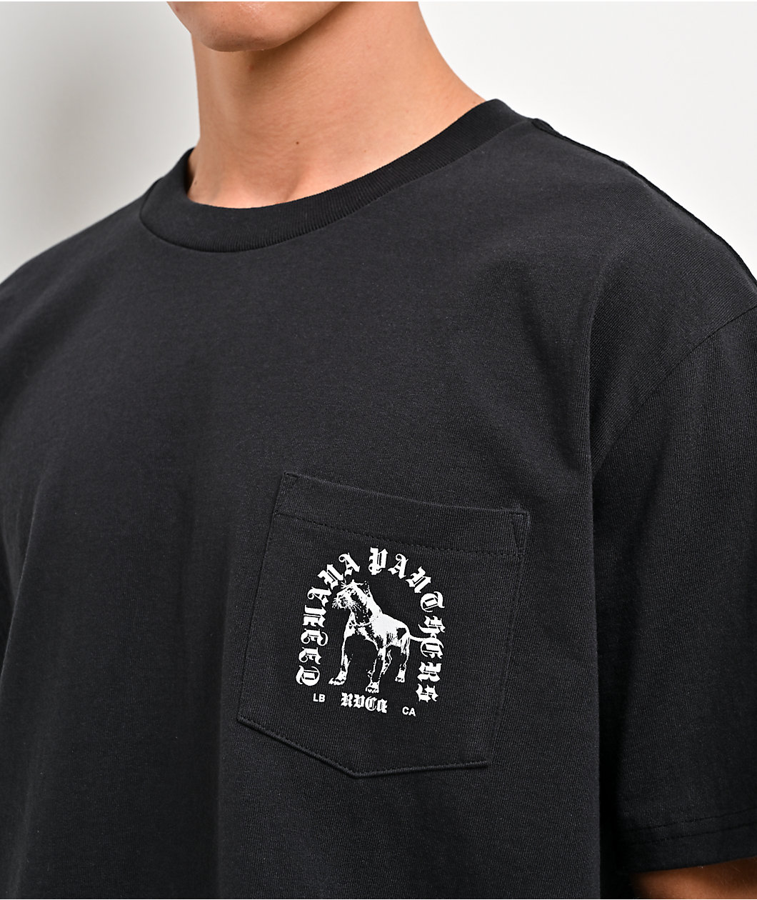 RVCA Bad Panther Black Pocket T-Shirt