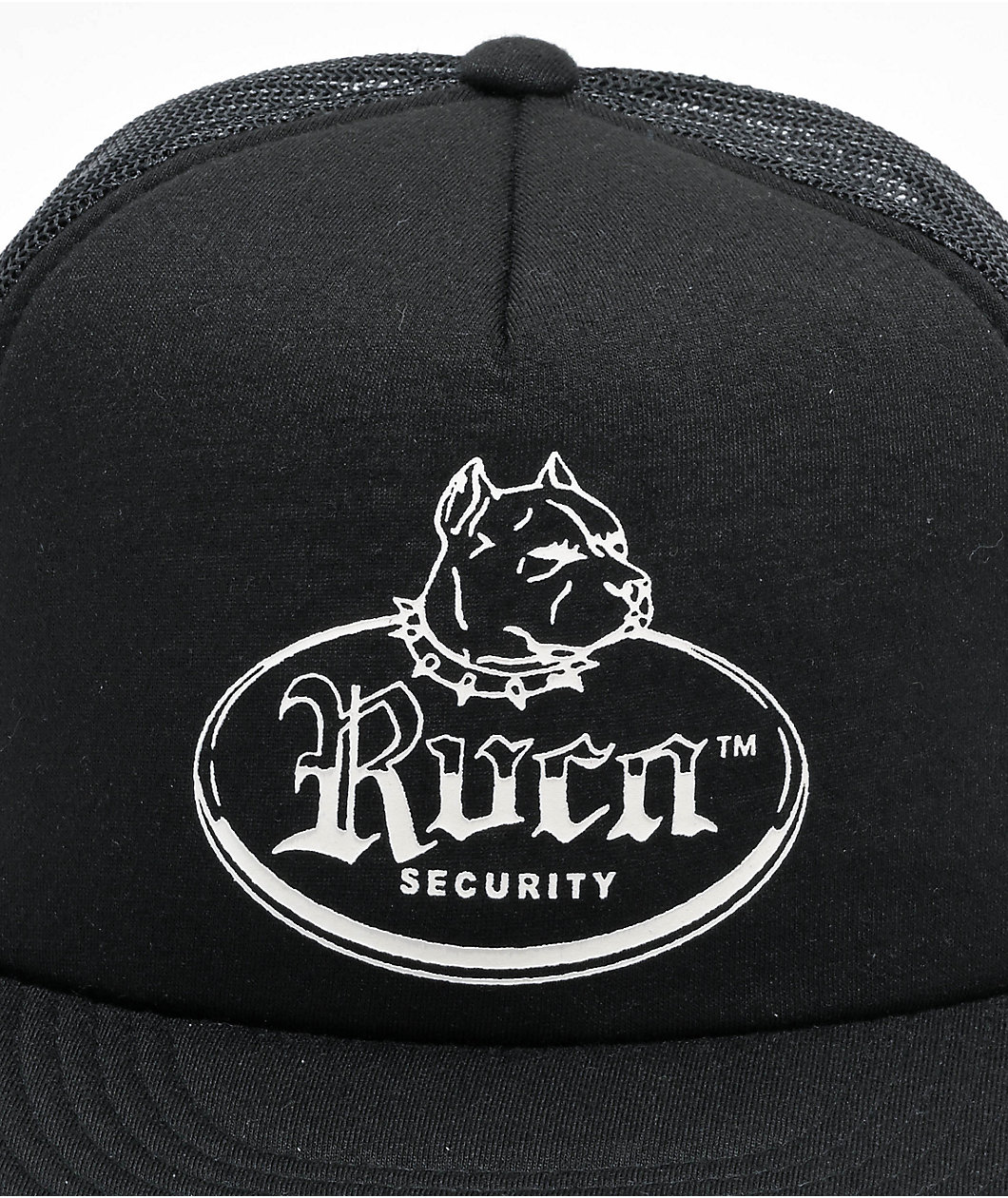 RVCA Bull Terrier Black Trucker Hat